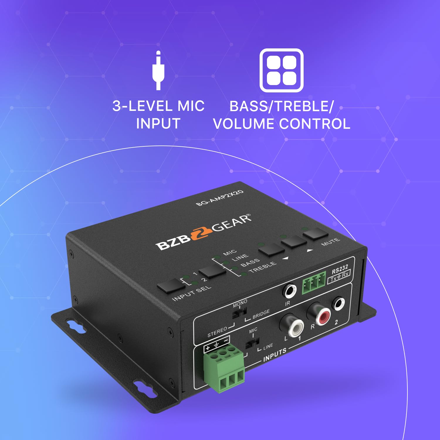 Amazon.com: BZBGEAR 2-Channel 40W 4/8 Ohms Stereo/Mono Audio